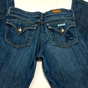 David Kahn dark dark blue jeans.  Flared/boot cut size 29